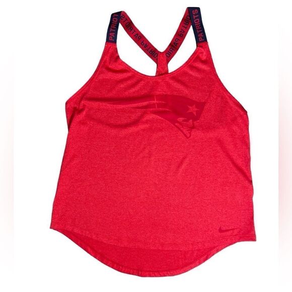 Nike dri-fit NFL Patriots racer back tank top red blue size small - Picture 1 of 11